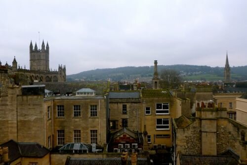 Bath, Somerset - Views from Thermae Bath Spa - England car hire