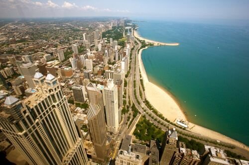 Chicago, USA - Lakeshore view - Chicago Airport car hire