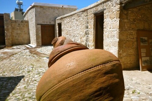 Geroskipou, Cyprus - Museum of Folk Art, massive wine jars - Paphos car hire