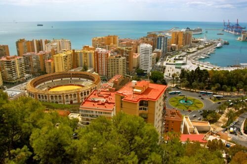 Malaga, Spain - view of the city from the fortress - Malaga car hire