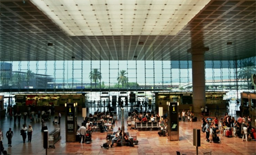 The interior of Barcelona's T2 terminal building