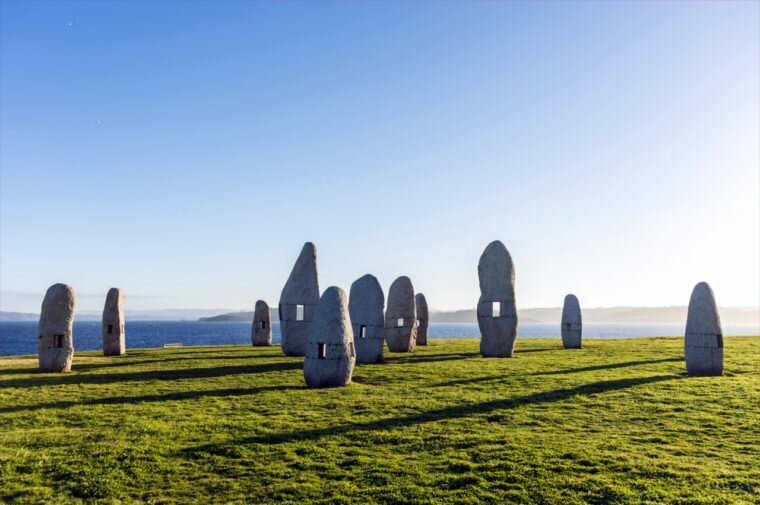 Menhirs - a sculpture in A Coruña. See more of Galicia with an A Coruña Airport car hire